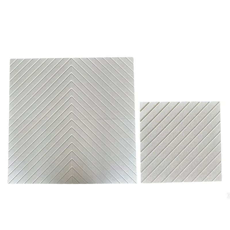 பீஜ் வி-சேனல் PET ஃபீல்ட் அக்யூஸ்டிக் பேனல்