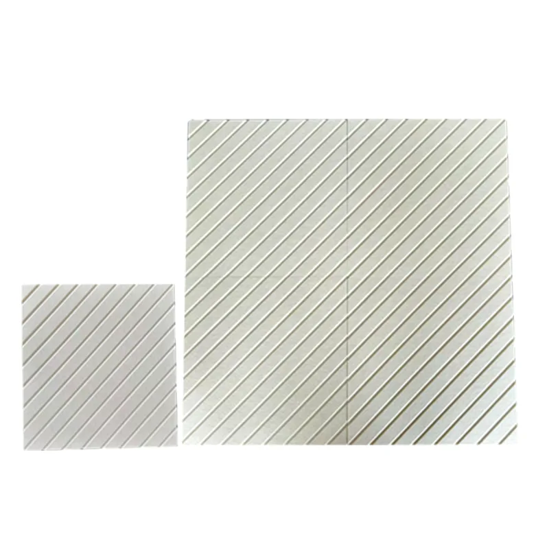 பீஜ் V-க்ரூவ்டு PET ஃபீல்ட் அக்யூஸ்டிக் பேனல்